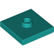 LEGO Dark Turquoise Plate, Modified 2 x 2 with Groove and 1 Stud in Center (Jumper) 87580 - 6290269