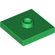 LEGO Green Plate, Modified 2 x 2 with Groove and 1 Stud in Center (Jumper) 87580 - 4565321