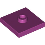 LEGO Magenta Plate, Modified 2 x 2 with Groove and 1 Stud in Center (Jumper) 87580 - 6056292