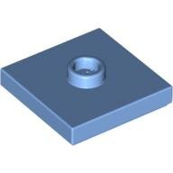 LEGO Medium Blue Plate, Modified 2 x 2 with Groove and 1 Stud in Center (Jumper) 87580 - 4581079
