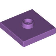 LEGO Medium Lavender Plate, Modified 2 x 2 with Groove and 1 Stud in Center (Jumper) 87580 - 6177195