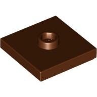 LEGO Reddish Brown Plate, Modified 2 x 2 with Groove and 1 Stud in Center (Jumper) 87580 - 4565394