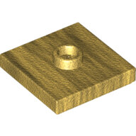LEGO Pearl Gold Plate, Modified 2 x 2 with Groove and 1 Stud in Center (Jumper) 87580 - 6107193
