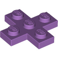 LEGO Medium Lavender Plate, Modified 3 x 3 Cross 15397 - 6102516