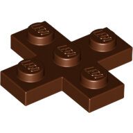 LEGO Reddish Brown Plate, Modified 3 x 3 Cross 15397 - 6050918