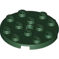 LEGO Dark Green Plate, Round 4 x 4 with Hole 60474 - 4612728