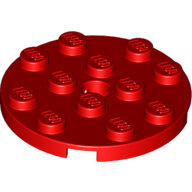 LEGO Red Plate, Round 4 x 4 with Hole 60474 - 4515348