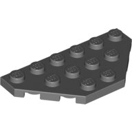 LEGO Dark Bluish Gray Wedge, Plate 3 x 6 Cut Corners 2419 - 4210984