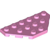 LEGO Bright Pink Wedge, Plate 3 x 6 Cut Corners 2419 - 6353259