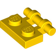 LEGO Yellow Plate, Modified 1 x 2 with Bar Handle on Side - Free Ends 2540 - 4140587
