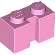 LEGO Bright Pink Brick, Modified 1 x 2 with Groove 4216 - 6291009