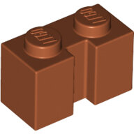 LEGO Dark Orange Brick, Modified 1 x 2 with Groove 4216 - 6397814