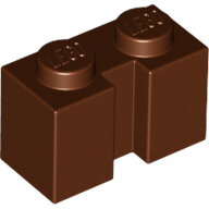 LEGO Reddish Brown Brick, Modified 1 x 2 with Groove 4216 - 6103004