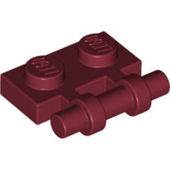 LEGO Dark Red Plate, Modified 1 x 2 with Bar Handle on Side - Free Ends 2540 - 6214312