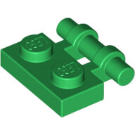 LEGO Green Plate, Modified 1 x 2 with Bar Handle on Side - Free Ends 2540 - 4542391