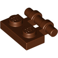 LEGO Reddish Brown Plate, Modified 1 x 2 with Bar Handle on Side - Free Ends 2540 - 4271946