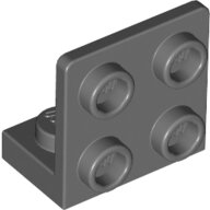 LEGO Dark Bluish Gray Bracket 1 x 2 - 2 x 2 Inverted 99207 - 6308045