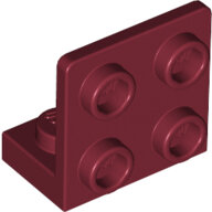 LEGO Dark Red Bracket 1 x 2 - 2 x 2 Inverted 99207 - 6335330
