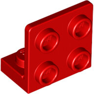 LEGO Red Bracket 1 x 2 - 2 x 2 Inverted 99207 - 6001806