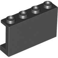 LEGO Black Panel 1 x 4 x 2 with Side Supports - Hollow Studs 14718 - 6115117