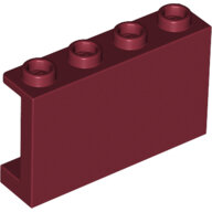 LEGO Dark Red Panel 1 x 4 x 2 with Side Supports - Hollow Studs 14718 - 6359738