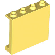 LEGO Bright Light Yellow Panel 1 x 4 x 3 with Side Supports - Hollow Studs 60581 - 6093481