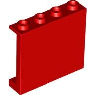 LEGO Red Panel 1 x 4 x 3 with Side Supports - Hollow Studs 60581 - 4558212
