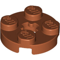 LEGO Dark Orange Plate, Round 2 x 2 with Axle Hole 4032 - 4616027