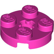 LEGO Dark Pink Plate, Round 2 x 2 with Axle Hole 4032 - 6326495