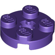 LEGO Dark Purple Plate, Round 2 x 2 with Axle Hole 4032 - 6030534