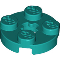 LEGO Dark Turquoise Plate, Round 2 x 2 with Axle Hole 4032 - 6210400