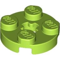 LEGO Lime Plate, Round 2 x 2 with Axle Hole 4032 - 4213047