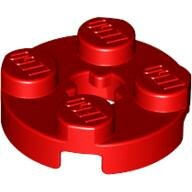 LEGO Red Plate, Round 2 x 2 with Axle Hole 4032 - 403221