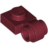 LEGO Dark Red Plate, Modified 1 x 1 with Light Attachment - Thick Ring 4081b - 6282000