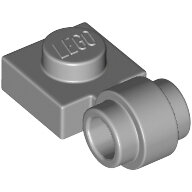 LEGO Light Bluish Gray Plate, Modified 1 x 1 with Light Attachment - Thick Ring 4081b - 6281998