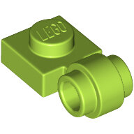 LEGO Lime Plate, Modified 1 x 1 with Light Attachment - Thick Ring 4081b - 6281999