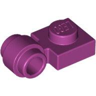 LEGO Magenta Plate, Modified 1 x 1 with Light Attachment - Thick Ring 4081b - 6037651
