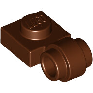 LEGO Reddish Brown Plate, Modified 1 x 1 with Light Attachment - Thick Ring 4081b - 6347749
