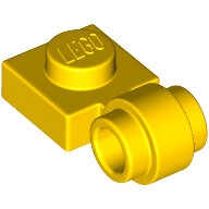 LEGO Yellow Plate, Modified 1 x 1 with Light Attachment - Thick Ring 4081b - 6281992