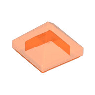 LEGO Trans-Neon Orange Slope 45 1 x 1 x 2/3 Quadruple Convex Pyramid 22388 - 6127035