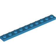 LEGO Dark Azure Plate 1 x 10 4477 - 6151666