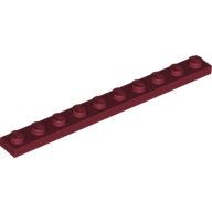 LEGO Dark Red Plate 1 x 10 4477 - 6037995