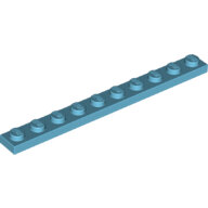 LEGO Medium Azure Plate 1 x 10 4477 - 6070758