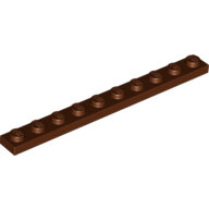 LEGO Reddish Brown Plate 1 x 10 4477 - 4223683