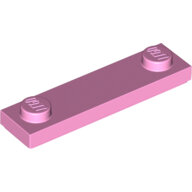 LEGO Bright Pink Plate, Modified 1 x 4 with 2 Studs with Groove 41740 - 6253655