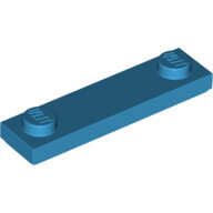 LEGO Dark Azure Plate, Modified 1 x 4 with 2 Studs with Groove 41740 - 6254046