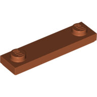LEGO Dark Orange Plate, Modified 1 x 4 with 2 Studs with Groove 41740 - 6257603