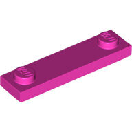 LEGO Dark Pink Plate, Modified 1 x 4 with 2 Studs with Groove 41740 - 6249088