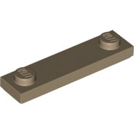 LEGO Dark Tan Plate, Modified 1 x 4 with 2 Studs with Groove 41740 - 6257599