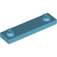 LEGO Medium Azure Plate, Modified 1 x 4 with 2 Studs with Groove 41740 - 6252704